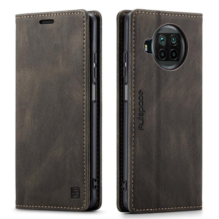 For Xiaomi Mi 10T Lite 5G AutSpace A01 Retro Skin-feel Crazy Horse Texture Horizontal Flip Leather Case with Holder & Card Slots & Wallet & RFID