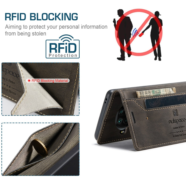 For Xiaomi Mi 10T Lite 5G AutSpace A01 Retro Skin-feel Crazy Horse Texture Horizontal Flip Leather Case with Holder & Card Slots & Wallet & RFID