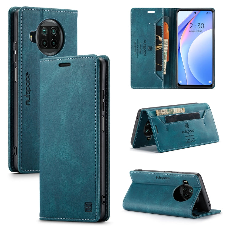For Xiaomi Mi 10T Lite 5G AutSpace A01 Retro Skin-feel Crazy Horse Texture Horizontal Flip Leather Case with Holder & Card Slots & Wallet & RFID