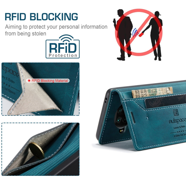 For Xiaomi Mi 10T Lite 5G AutSpace A01 Retro Skin-feel Crazy Horse Texture Horizontal Flip Leather Case with Holder & Card Slots & Wallet & RFID