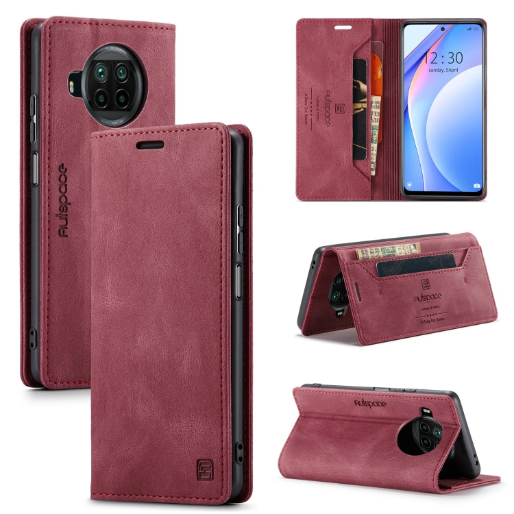 For Xiaomi Mi 10T Lite 5G AutSpace A01 Retro Skin-feel Crazy Horse Texture Horizontal Flip Leather Case with Holder & Card Slots & Wallet & RFID