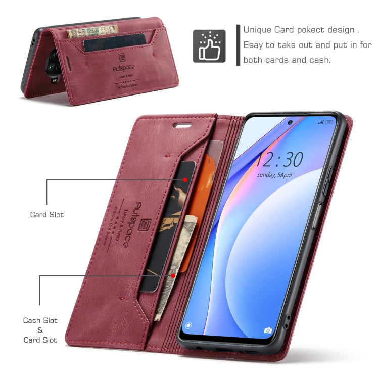 For Xiaomi Mi 10T Lite 5G AutSpace A01 Retro Skin-feel Crazy Horse Texture Horizontal Flip Leather Case with Holder & Card Slots & Wallet & RFID