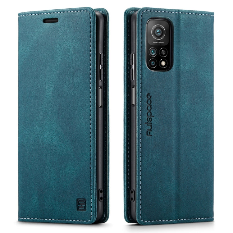 For Xiaomi Mi 10T / 10T Pro 5G AutSpace A01 Retro Skin-feel Crazy Horse Texture Horizontal Flip Leather Case with Holder & Card Slots & Wallet & RFID