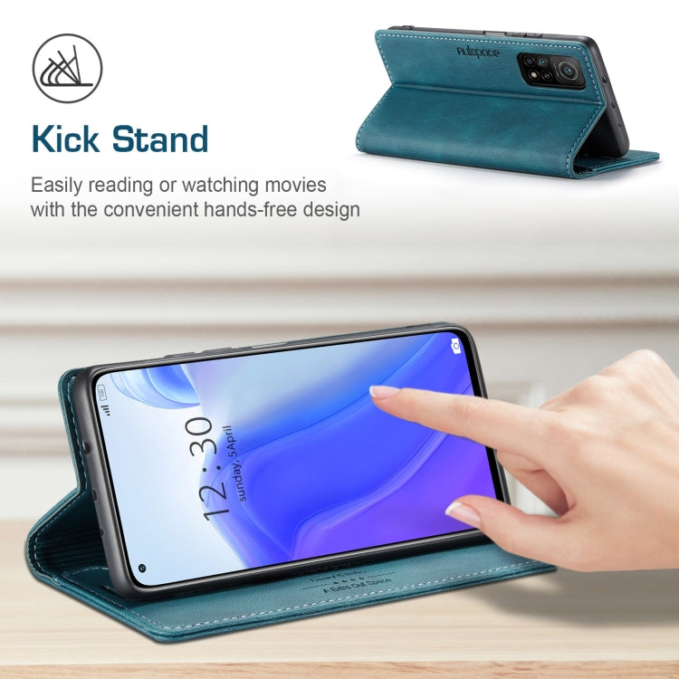 For Xiaomi Mi 10T / 10T Pro 5G AutSpace A01 Retro Skin-feel Crazy Horse Texture Horizontal Flip Leather Case with Holder & Card Slots & Wallet & RFID