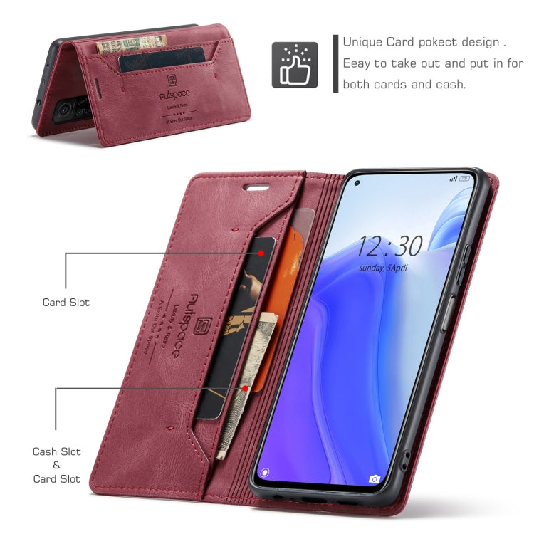 For Xiaomi Mi 10T / 10T Pro 5G AutSpace A01 Retro Skin-feel Crazy Horse Texture Horizontal Flip Leather Case with Holder & Card Slots & Wallet & RFID