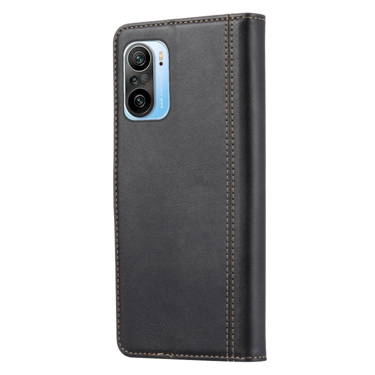 For Xiaomi Redmi K40 / K40 Pro Calf Texture Double Fold Clasp Horizontal Flip Leather Case with Photo Frame & Holder & Card Slots & Wallet