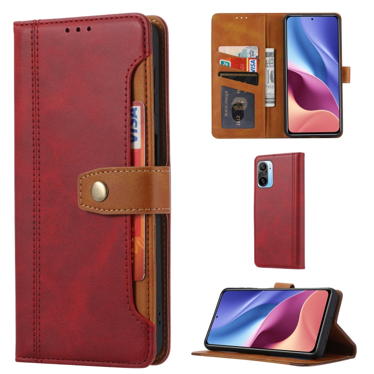 For Xiaomi Redmi K40 / K40 Pro Calf Texture Double Fold Clasp Horizontal Flip Leather Case with Photo Frame & Holder & Card Slots & Wallet