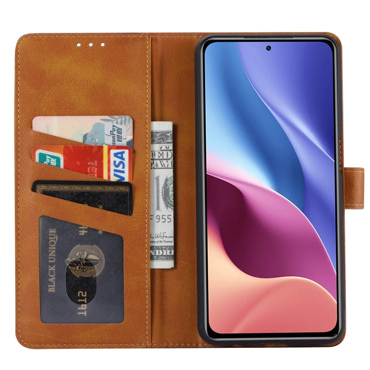 For Xiaomi Redmi K40 / K40 Pro Calf Texture Double Fold Clasp Horizontal Flip Leather Case with Photo Frame & Holder & Card Slots & Wallet