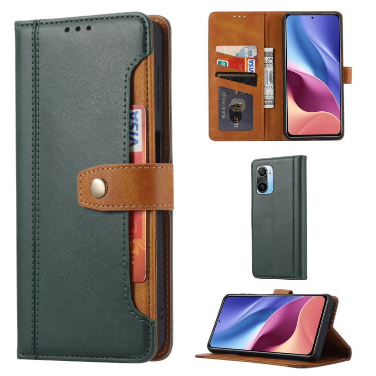 For Xiaomi Redmi K40 / K40 Pro Calf Texture Double Fold Clasp Horizontal Flip Leather Case with Photo Frame & Holder & Card Slots & Wallet