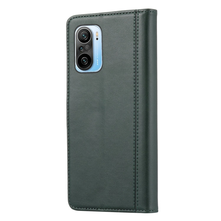 For Xiaomi Redmi K40 / K40 Pro Calf Texture Double Fold Clasp Horizontal Flip Leather Case with Photo Frame & Holder & Card Slots & Wallet