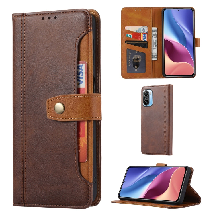 For Xiaomi Redmi K40 / K40 Pro Calf Texture Double Fold Clasp Horizontal Flip Leather Case with Photo Frame & Holder & Card Slots & Wallet
