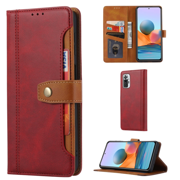 For Xiaomi Redmi Note 10 4G / Note 10S Calf Texture Double Fold Clasp Horizontal Flip Leather Case with Photo Frame & Holder & Card Slots & Wallet