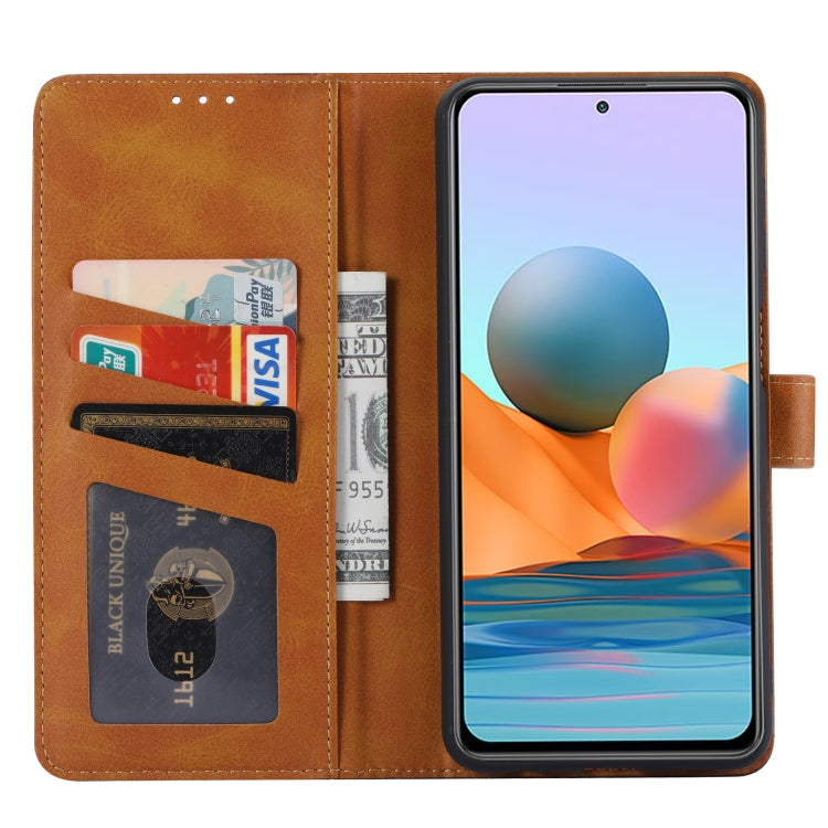 For Xiaomi Redmi Note 10 4G / Note 10S Calf Texture Double Fold Clasp Horizontal Flip Leather Case with Photo Frame & Holder & Card Slots & Wallet