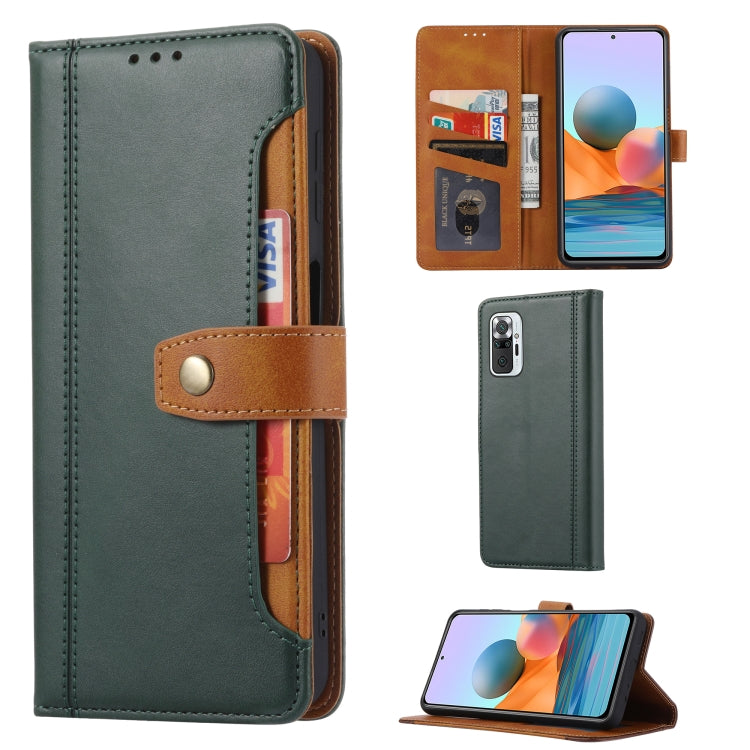 For Xiaomi Redmi Note 10 4G / Note 10S Calf Texture Double Fold Clasp Horizontal Flip Leather Case with Photo Frame & Holder & Card Slots & Wallet