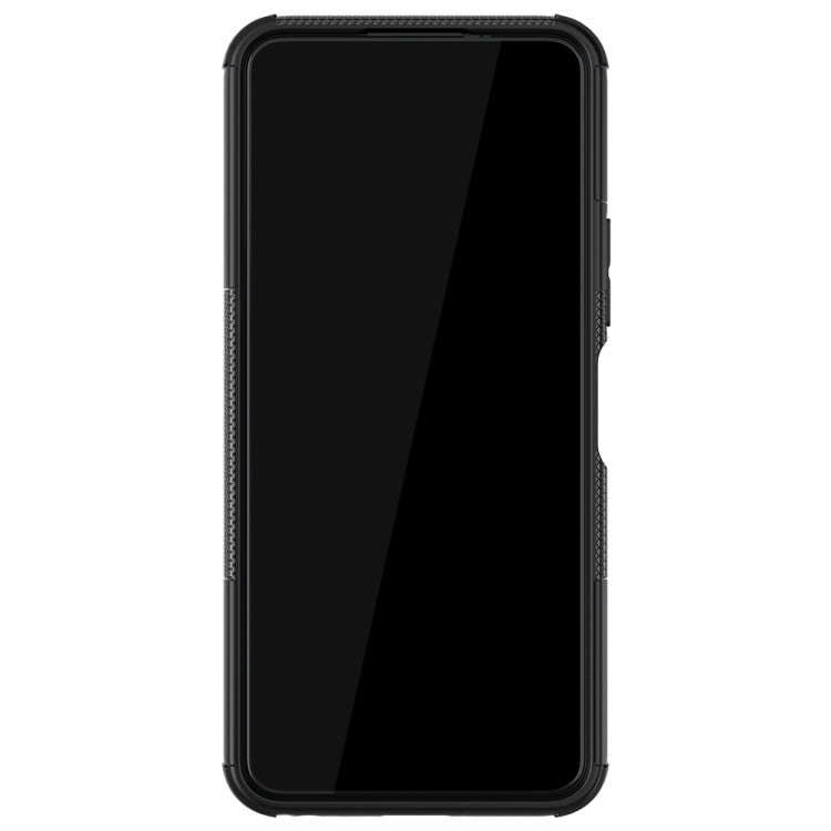 For vivo Y20 Tire Texture Shockproof TPU+PC Protective Case with Holder