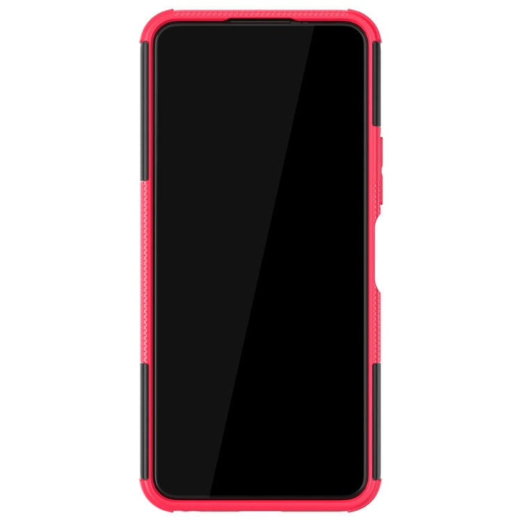 For vivo Y20 Tire Texture Shockproof TPU+PC Protective Case with Holder