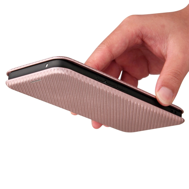 For OPPO Realme 8 / 8 Pro Carbon Fiber Texture Horizontal Flip TPU + PC + PU Leather Case with Card Slot