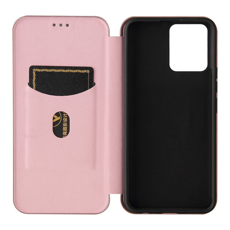 For OPPO Realme 8 / 8 Pro Carbon Fiber Texture Horizontal Flip TPU + PC + PU Leather Case with Card Slot