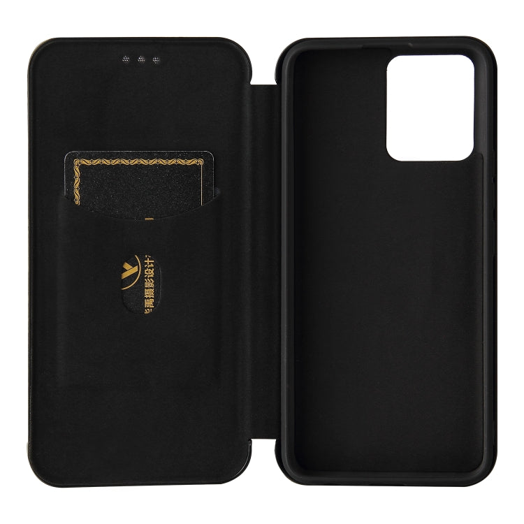 For OPPO Realme 8 / 8 Pro Carbon Fiber Texture Horizontal Flip TPU + PC + PU Leather Case with Card Slot