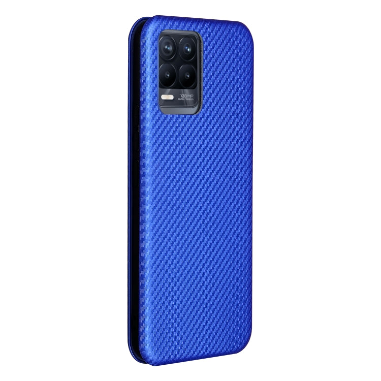 For OPPO Realme 8 / 8 Pro Carbon Fiber Texture Horizontal Flip TPU + PC + PU Leather Case with Card Slot