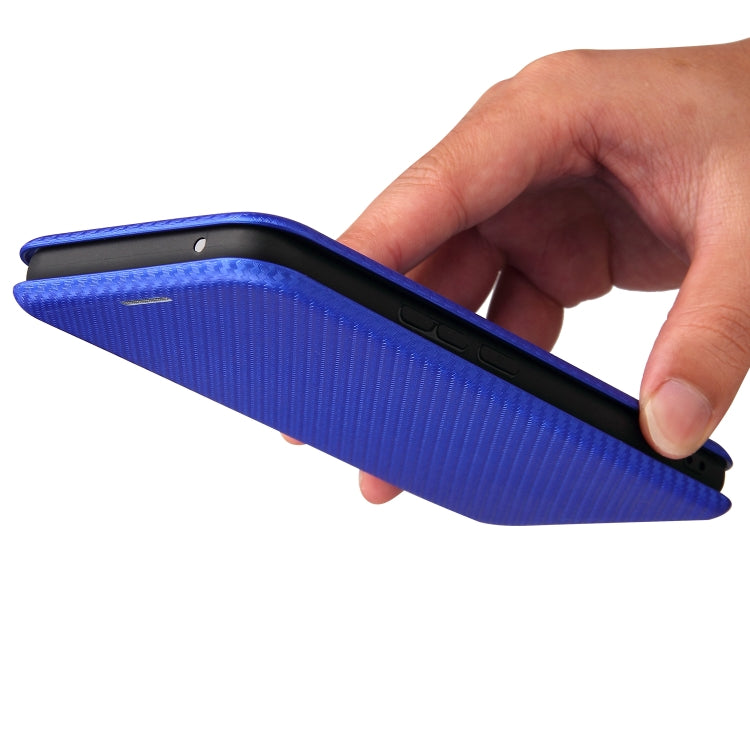 For OPPO Realme 8 / 8 Pro Carbon Fiber Texture Horizontal Flip TPU + PC + PU Leather Case with Card Slot