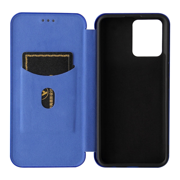 For OPPO Realme 8 / 8 Pro Carbon Fiber Texture Horizontal Flip TPU + PC + PU Leather Case with Card Slot