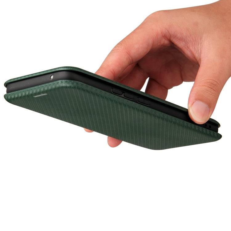 For OPPO Realme 8 / 8 Pro Carbon Fiber Texture Horizontal Flip TPU + PC + PU Leather Case with Card Slot