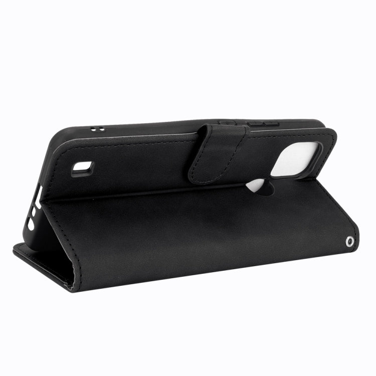 For OPPO Realme C21 Solid Color Skin Feel Magnetic Buckle Horizontal Flip Calf Texture PU Leather Case with Holder & Card Slots & Wallet