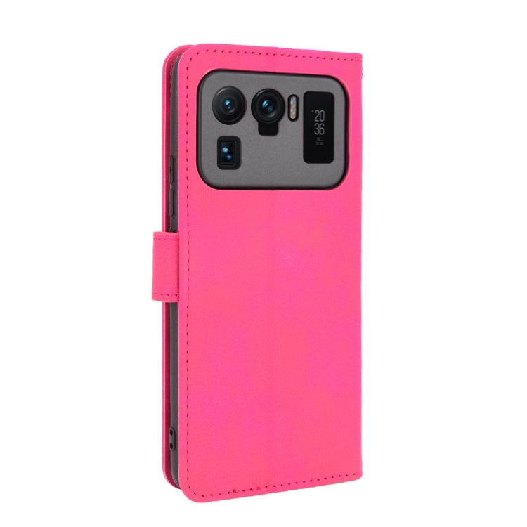 For Xiaomi Mi 11 Ultra Solid Color Skin Feel Magnetic Buckle Horizontal Flip Calf Texture PU Leather Case with Holder & Card Slots & Wallet