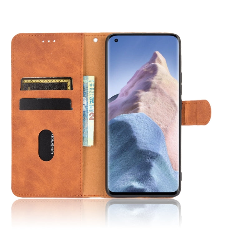 For Xiaomi Mi 11 Ultra Solid Color Skin Feel Magnetic Buckle Horizontal Flip Calf Texture PU Leather Case with Holder & Card Slots & Wallet