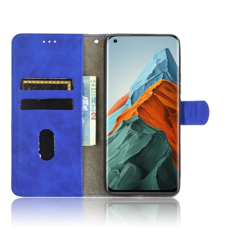 For Xiaomi Mi 11 Pro Solid Color Skin Feel Magnetic Buckle Horizontal Flip Calf Texture PU Leather Case with Holder & Card Slots & Wallet