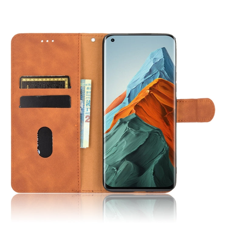 For Xiaomi Mi 11 Pro Solid Color Skin Feel Magnetic Buckle Horizontal Flip Calf Texture PU Leather Case with Holder & Card Slots & Wallet