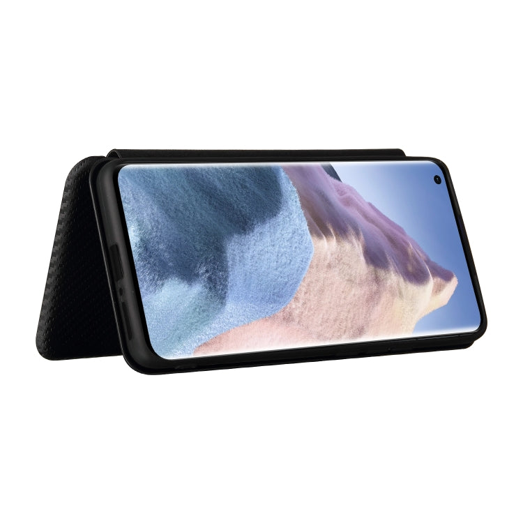 For Xiaomi Mi 11 Ultra Carbon Fiber Texture Horizontal Flip TPU + PC + PU Leather Case with Card Slot