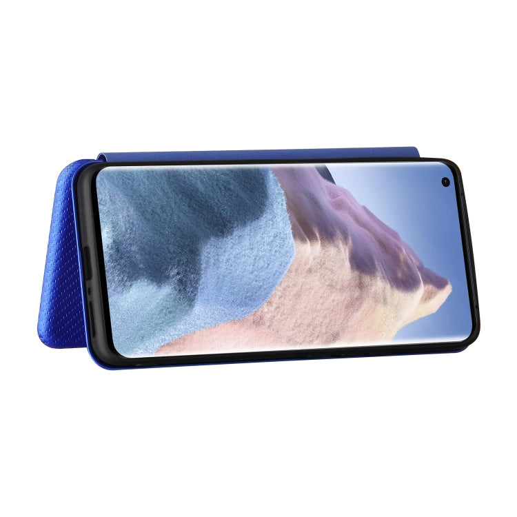 For Xiaomi Mi 11 Ultra Carbon Fiber Texture Horizontal Flip TPU + PC + PU Leather Case with Card Slot