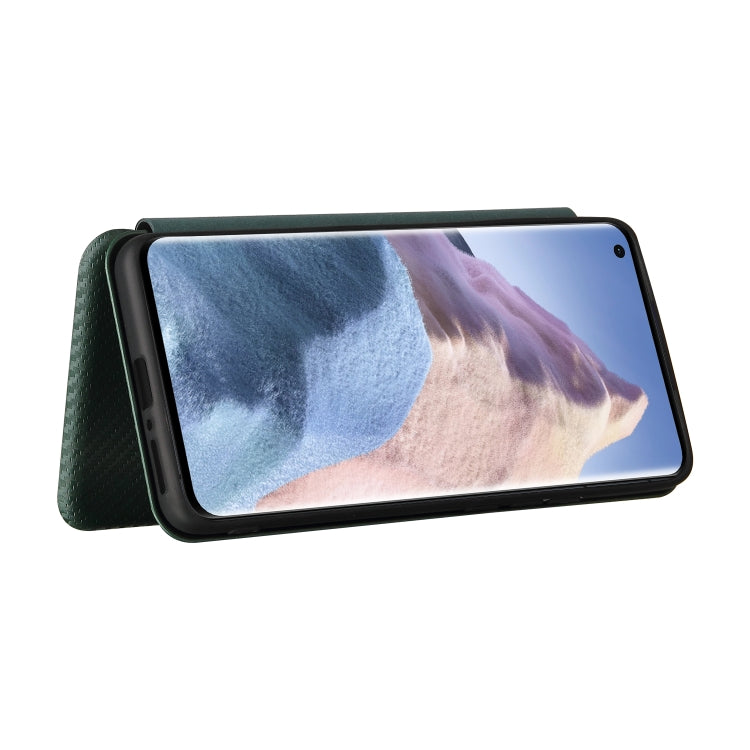 For Xiaomi Mi 11 Ultra Carbon Fiber Texture Horizontal Flip TPU + PC + PU Leather Case with Card Slot