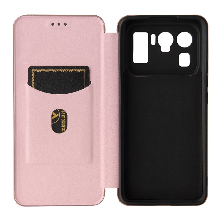 For Xiaomi Mi 11 Ultra Carbon Fiber Texture Horizontal Flip TPU + PC + PU Leather Case with Card Slot