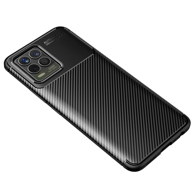 For OPPO Realme 8 Carbon Fiber Texture Shockproof TPU Case