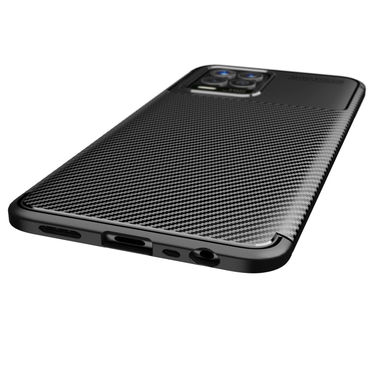 For OPPO Realme 8 Carbon Fiber Texture Shockproof TPU Case