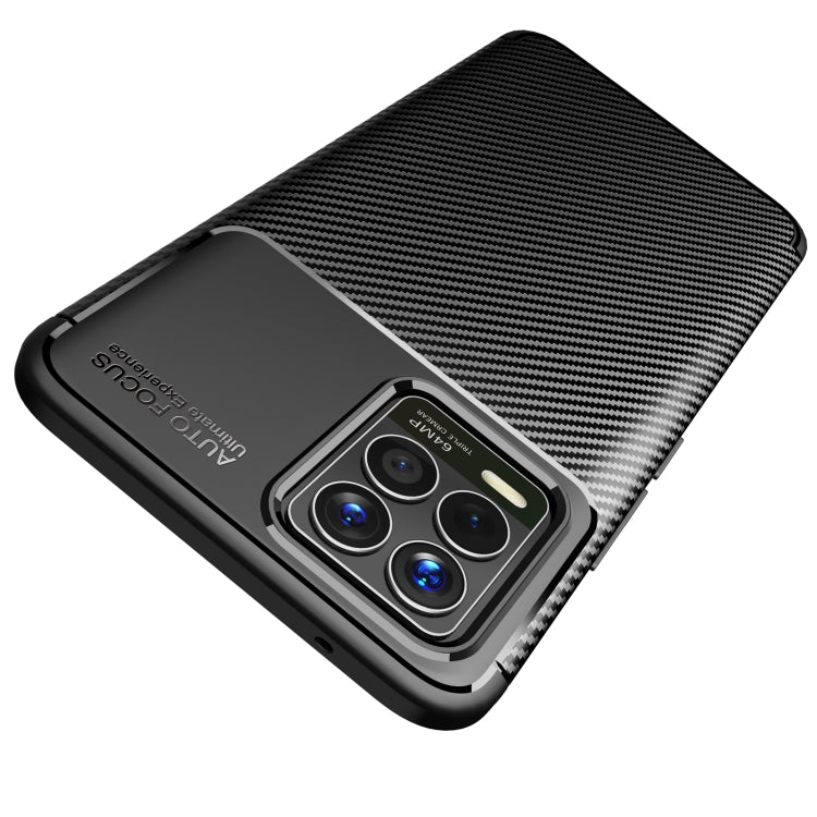 For OPPO Realme 8 Carbon Fiber Texture Shockproof TPU Case