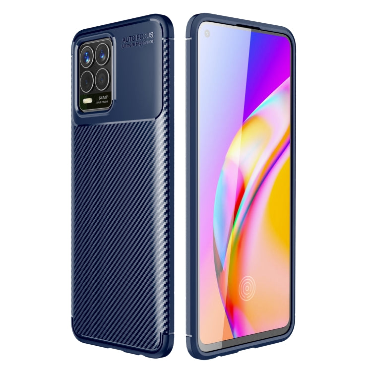For OPPO Realme 8 Carbon Fiber Texture Shockproof TPU Case
