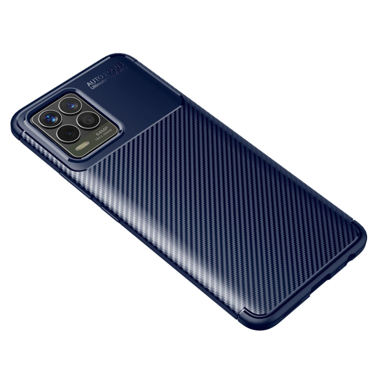 For OPPO Realme 8 Carbon Fiber Texture Shockproof TPU Case