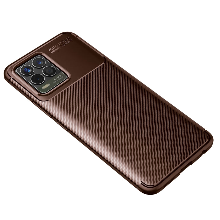 For OPPO Realme 8 Carbon Fiber Texture Shockproof TPU Case