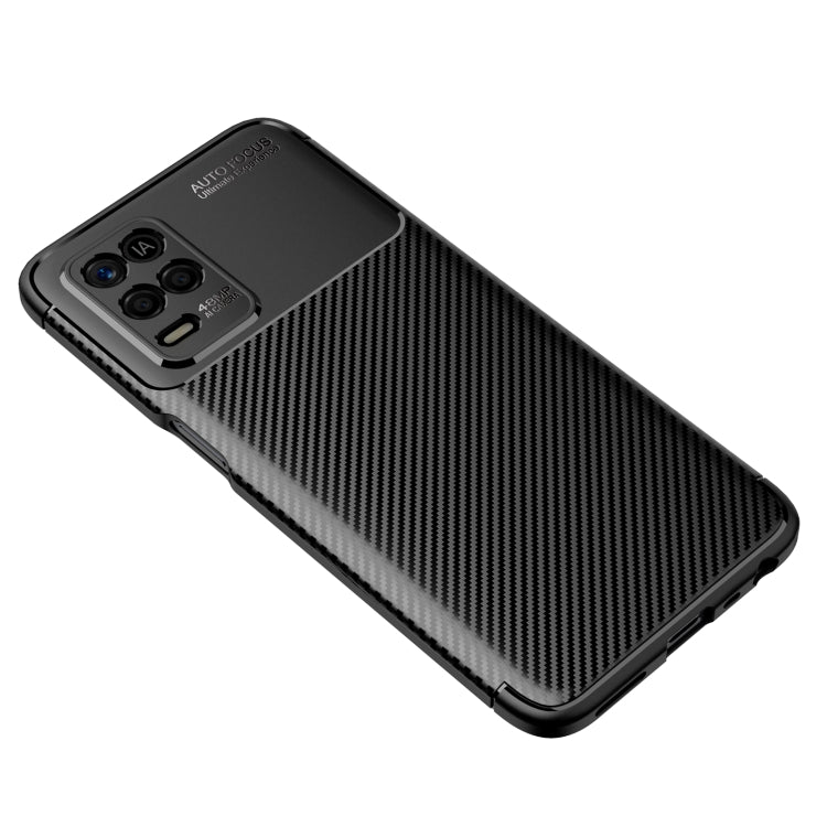 For OPPO Realme V13 5G Carbon Fiber Texture Shockproof TPU Case