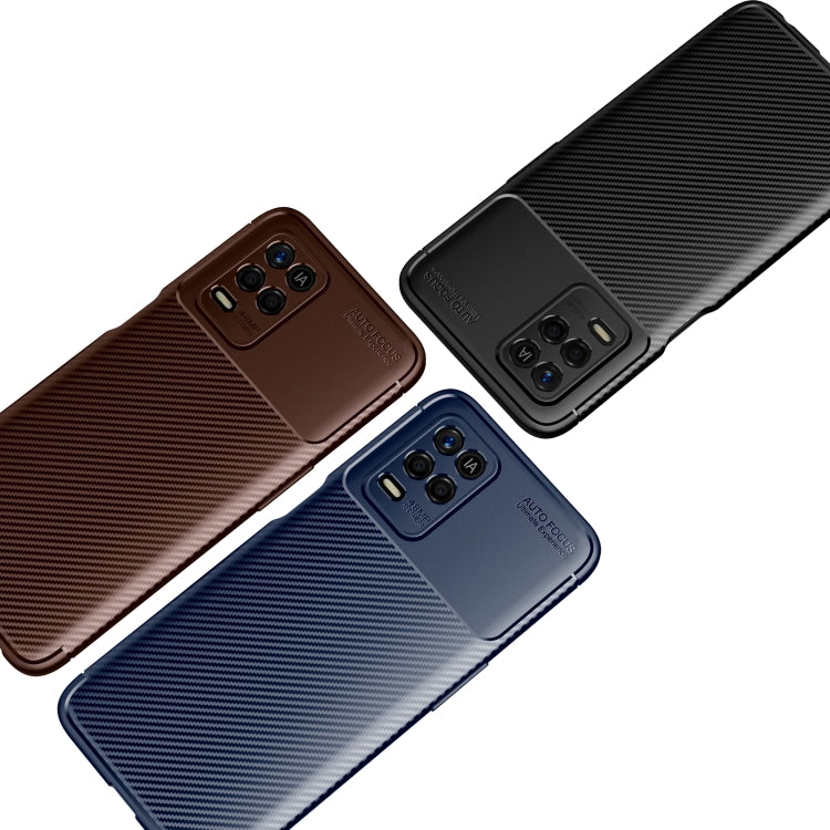 For OPPO Realme V13 5G Carbon Fiber Texture Shockproof TPU Case