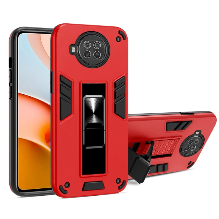 For Xiaomi Redmi Note 9 Pro 5G 2 in 1 PC + TPU Shockproof Protective Case with Invisible Holder
