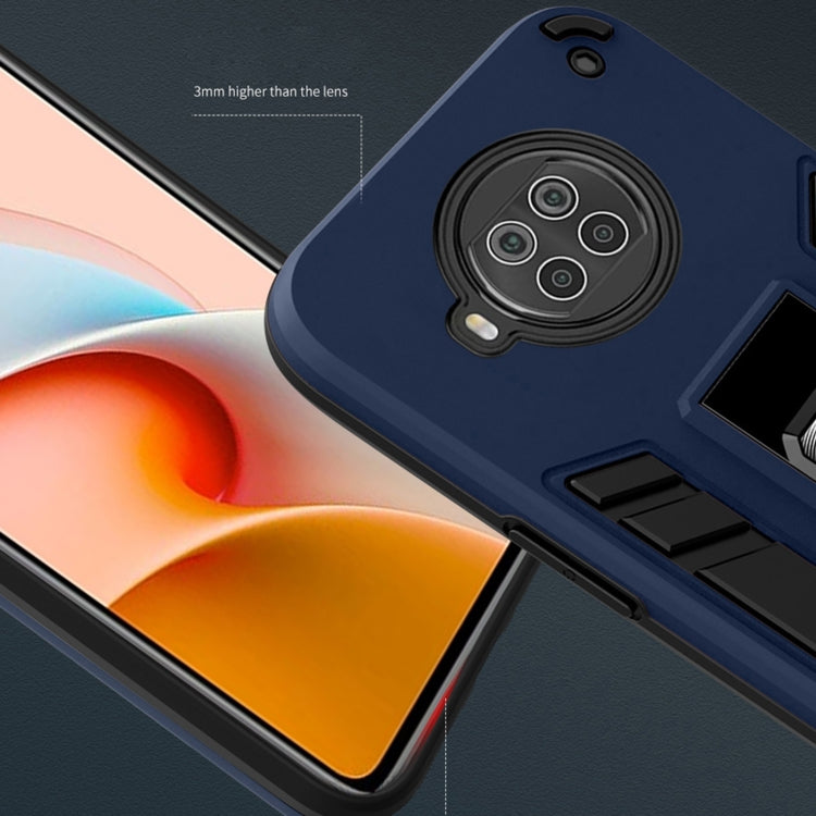 For Xiaomi Redmi Note 9 Pro 5G 2 in 1 PC + TPU Shockproof Protective Case with Invisible Holder