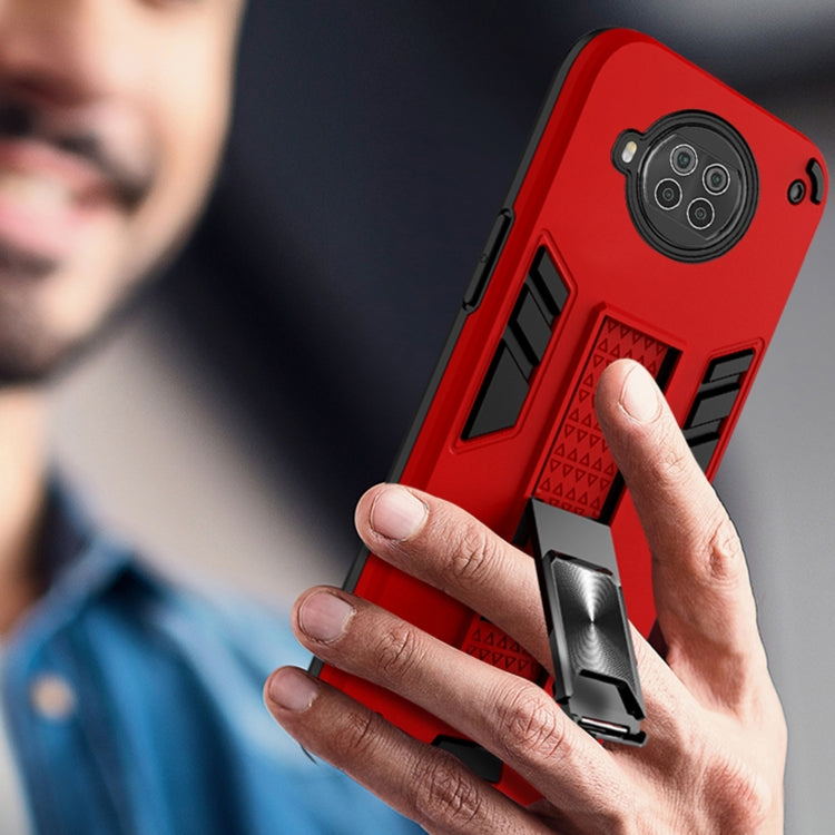 For Xiaomi Redmi Note 9 Pro 5G 2 in 1 PC + TPU Shockproof Protective Case with Invisible Holder