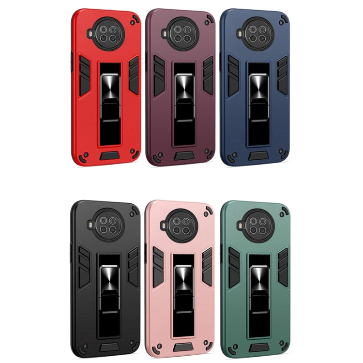 For Xiaomi Redmi Note 9 Pro 5G 2 in 1 PC + TPU Shockproof Protective Case with Invisible Holder