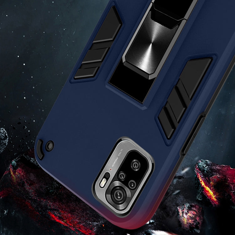 For Xiaomi Redmi Note 10 4G 2 in 1 PC + TPU Shockproof Protective Case with Invisible Holder