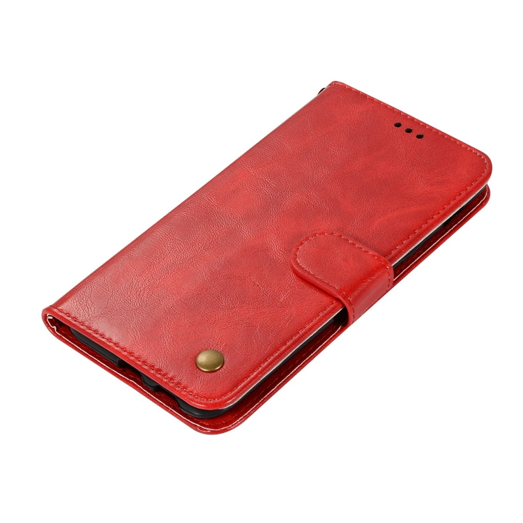 For Xiaomi Pocophone F1 Retro Copper Button Crazy Horse Horizontal Flip PU Leather Case with Holder & Card Slots & Wallet & Lanyard